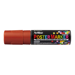 Rotulador artline poster marker epp-20 punta rectangular 20 mm color marron