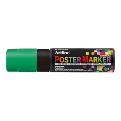 Rotulador artline poster marker epp-20 punta rectangular 20 mm color verde fluor