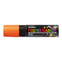 Rotulador artline poster marker epp-20 punta rectangular 20 mm color naranja fluor