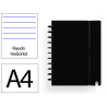 Cuaderno ingeniox foam a4 80h rayado horizontal negro