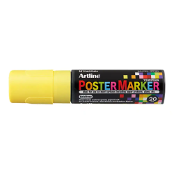Rotulador artline poster marker epp-20 punta rectangular 20 mm color amarillo fluor
