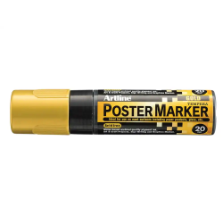 Rotulador artline poster marker epp-20 punta rectangular 20 mm color oro