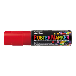 Rotulador artline poster marker epp-20 punta rectangular 20 mm color rojo
