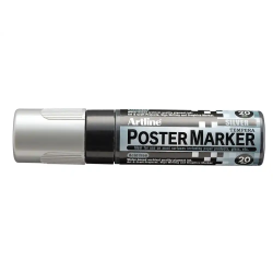 Rotulador artline poster marker epp-20 punta rectangular 20 mm color plata