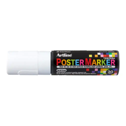 Rotulador artline poster marker epp-20 punta rectangular 20 mm color blanco