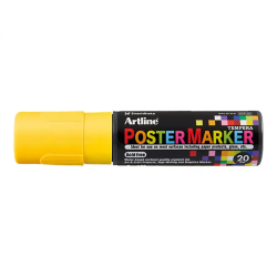 Rotulador artline poster marker epp-20 punta rectangular 20 mm color amarillo