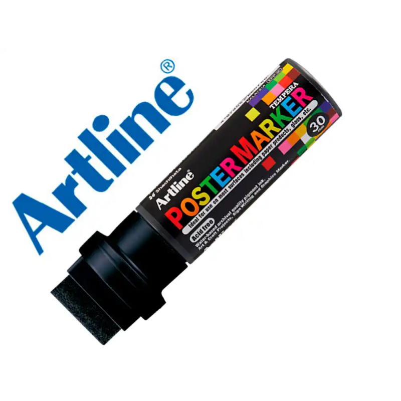 Rotulador artline poster marker epp-30 punta rectangular 30 mm color negro