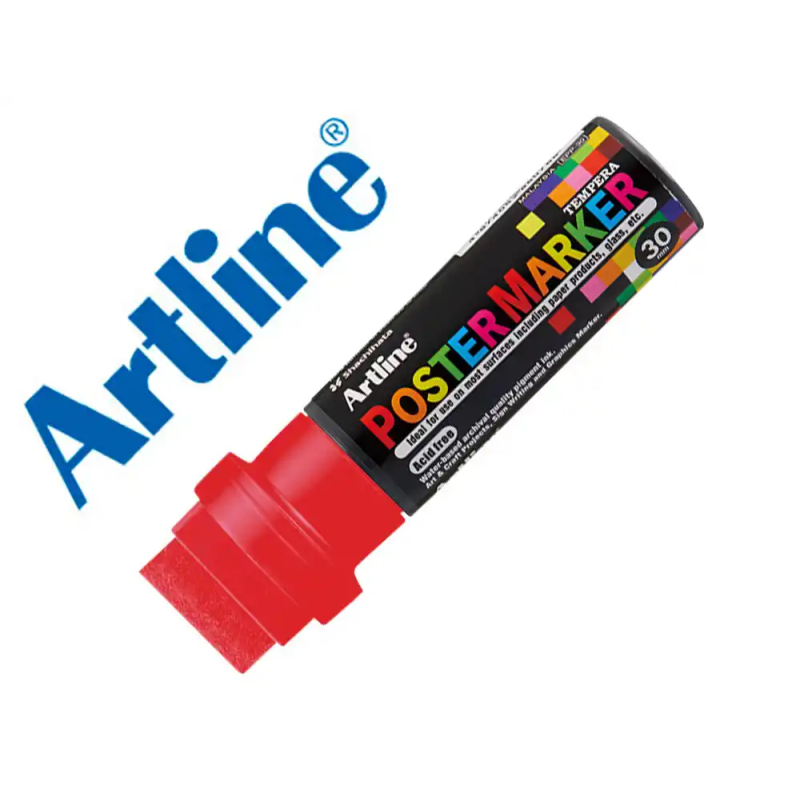 Rotulador artline poster marker epp-30 punta rectangular 30 mm color marron