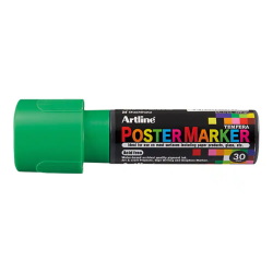 Rotulador artline poster marker epp-30 punta rectangular 30 mm color verde fluor
