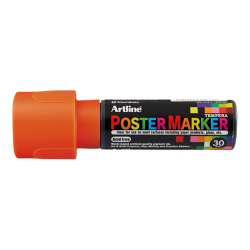 Rotulador artline poster marker epp-30 punta rectangular 30 mm color naranja fluor