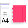 Cuaderno ingeniox foam a4 80h rayado horizontal rojo