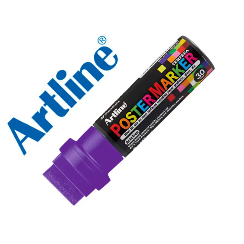 Rotulador artline poster marker epp-30 punta rectangular 30 mm color violeta