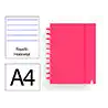 Cuaderno ingeniox foam a4 80h rayado horizontal rojo