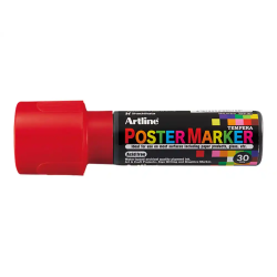 Rotulador artline poster marker epp-30 punta rectangular 30 mm color rojo