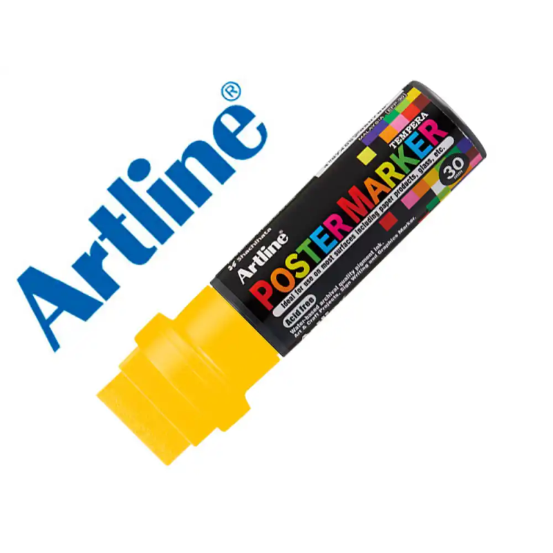 Rotulador artline poster marker epp-30 punta rectangular 30 mm color amarillo