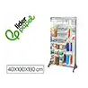 Expositor liderpapel metalico para productos de manualidades con 373 unidades surtidas 40 ganchos y 3 bandejas