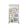 Expositor liderpapel metalico para productos de manualidades con 373 unidades surtidas 40 ganchos y 3 bandejas