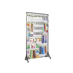 Expositor liderpapel metalico para productos de manualidades con 373 unidades surtidas 40 ganchos y 3 bandejas