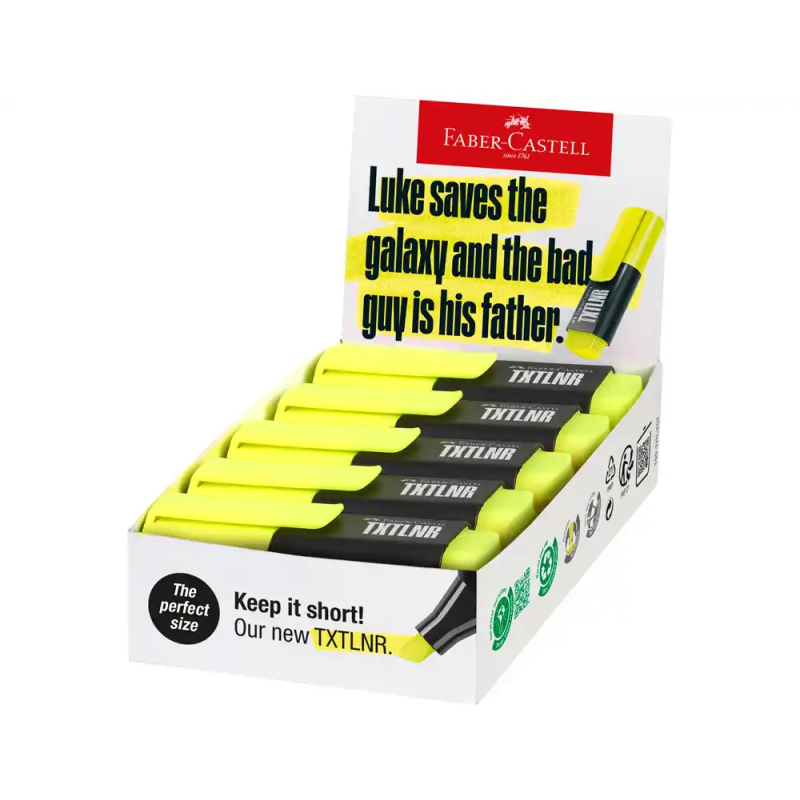 Rotulador faber castell neon txtlnr fluorescente amarillo