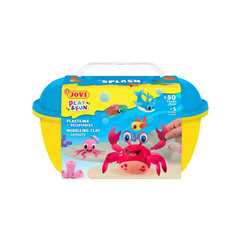 Juego jovi play&fun plastilina cofre splash