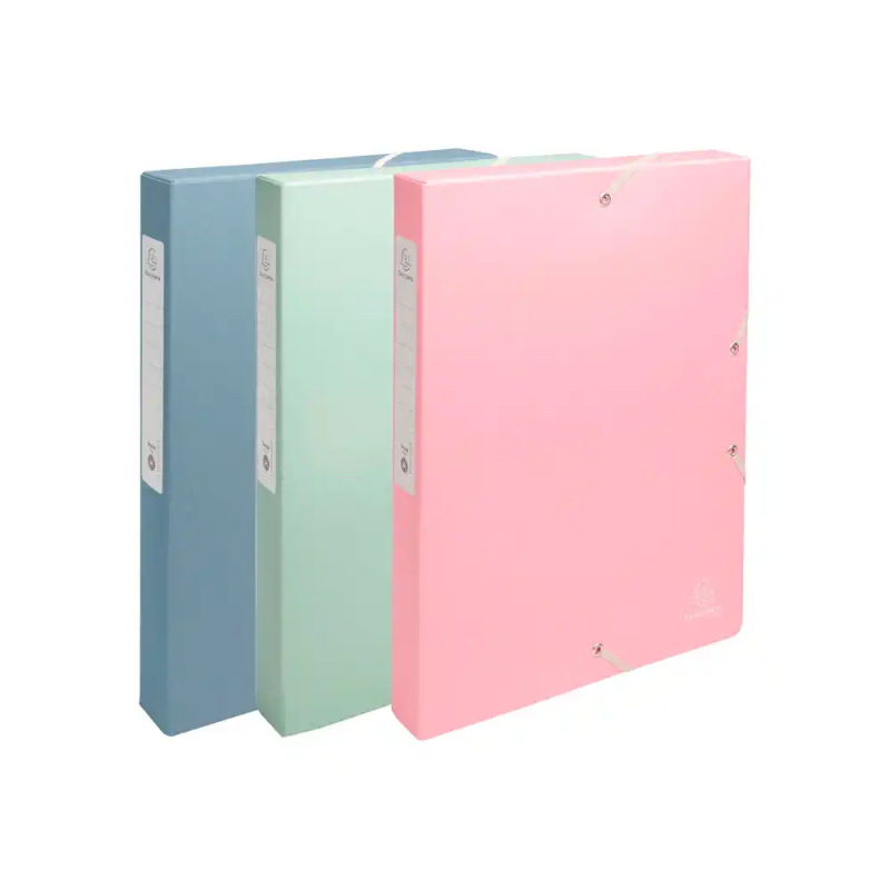 Carpeta de proyecto exacompta autentik din a4+ carton reciclado lomo 40 mm colores surtidos