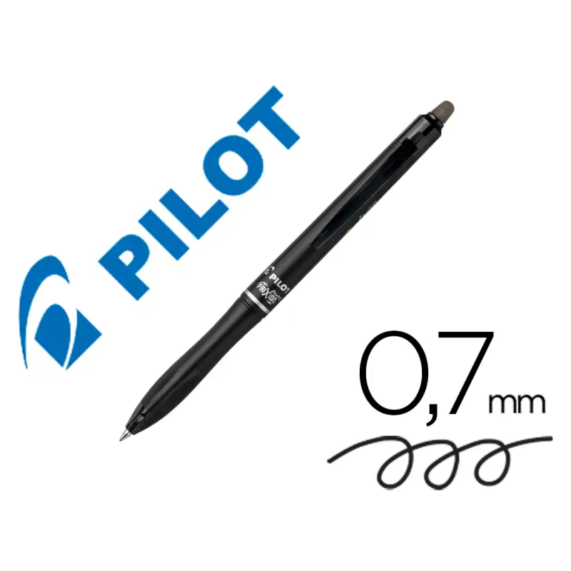 Boligrafo pilot frixion ball plus borrable 0,7 mm punta media negro