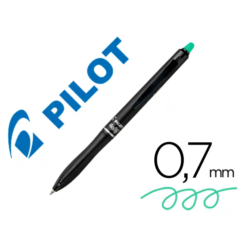 Boligrafo pilot frixion ball plus borrable 0,7 mm punta media verde
