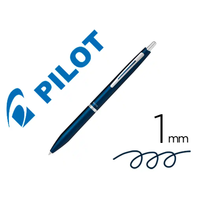 Boligrafo pilot acro 1000 tinta gel retractil punta 1 mm azul navy
