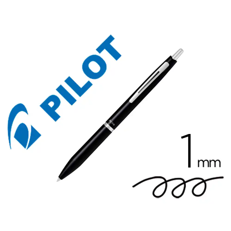Boligrafo pilot acro 1000 tinta gel retractil punta 1 mm negro