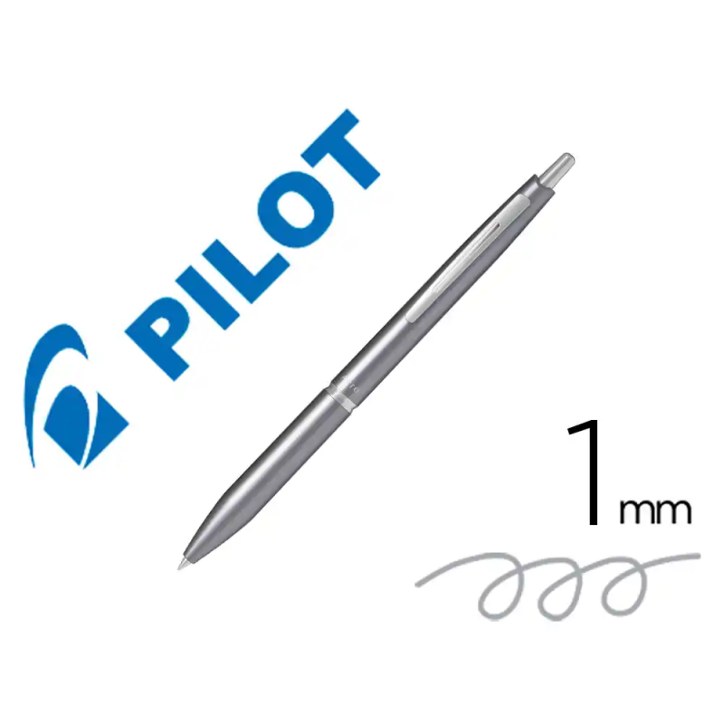 Boligrafo pilot acro 1000 tinta gel retractil punta 1 mm gris