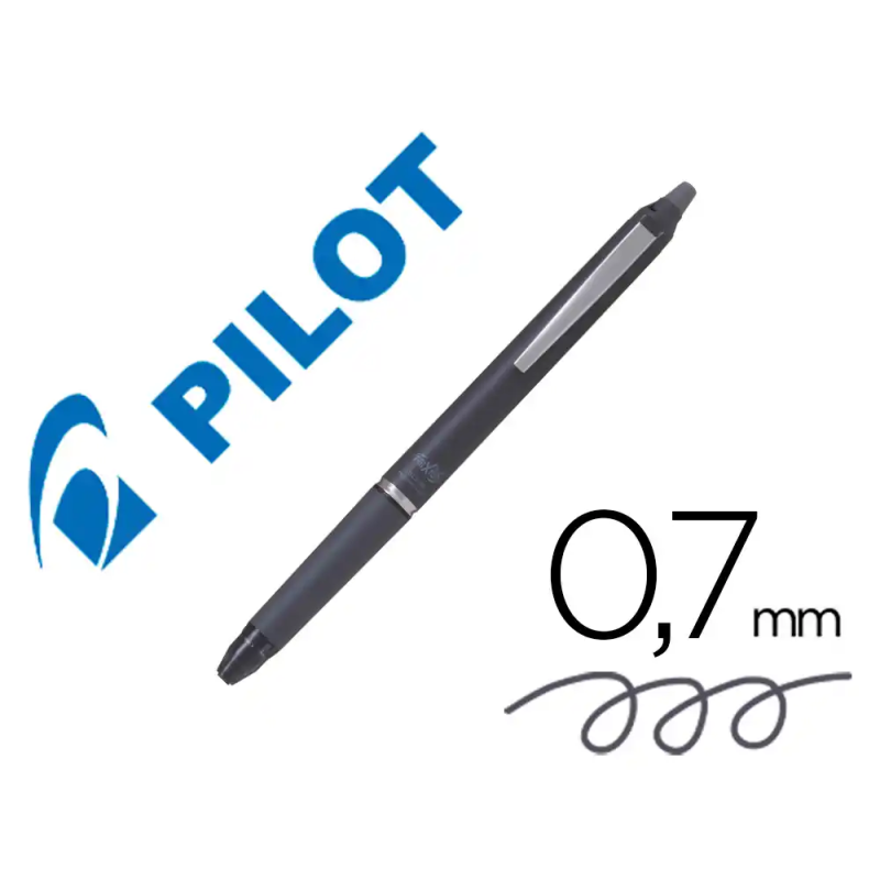 Boligrafo pilot frixion zone borrable 0,7 mm punta media gris