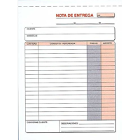 Talonarios de entregas: libros para control y registro de entregas